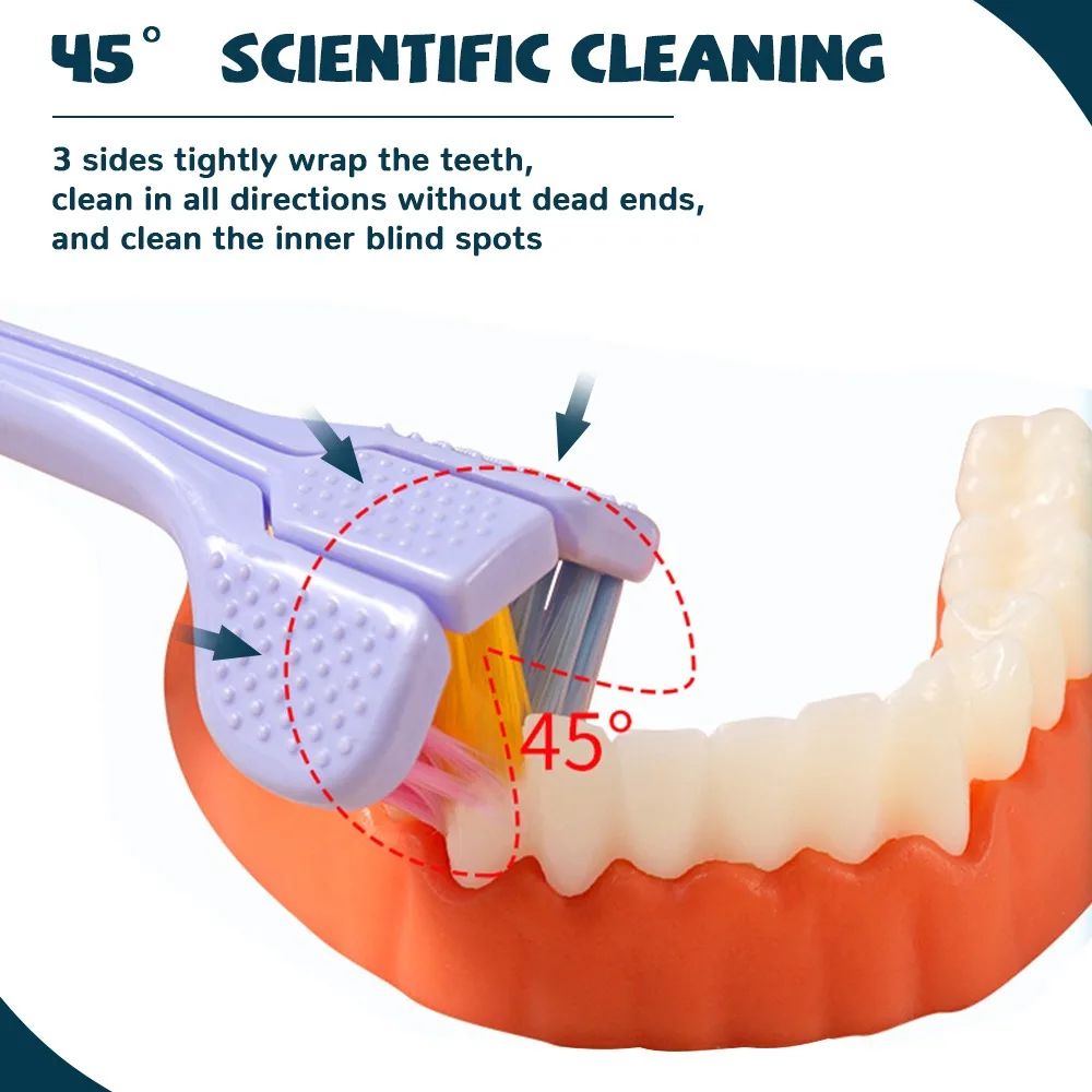 360° 3-in-1 Toothbrush Soft High Quality ,PBT Bristle Teeth brushes