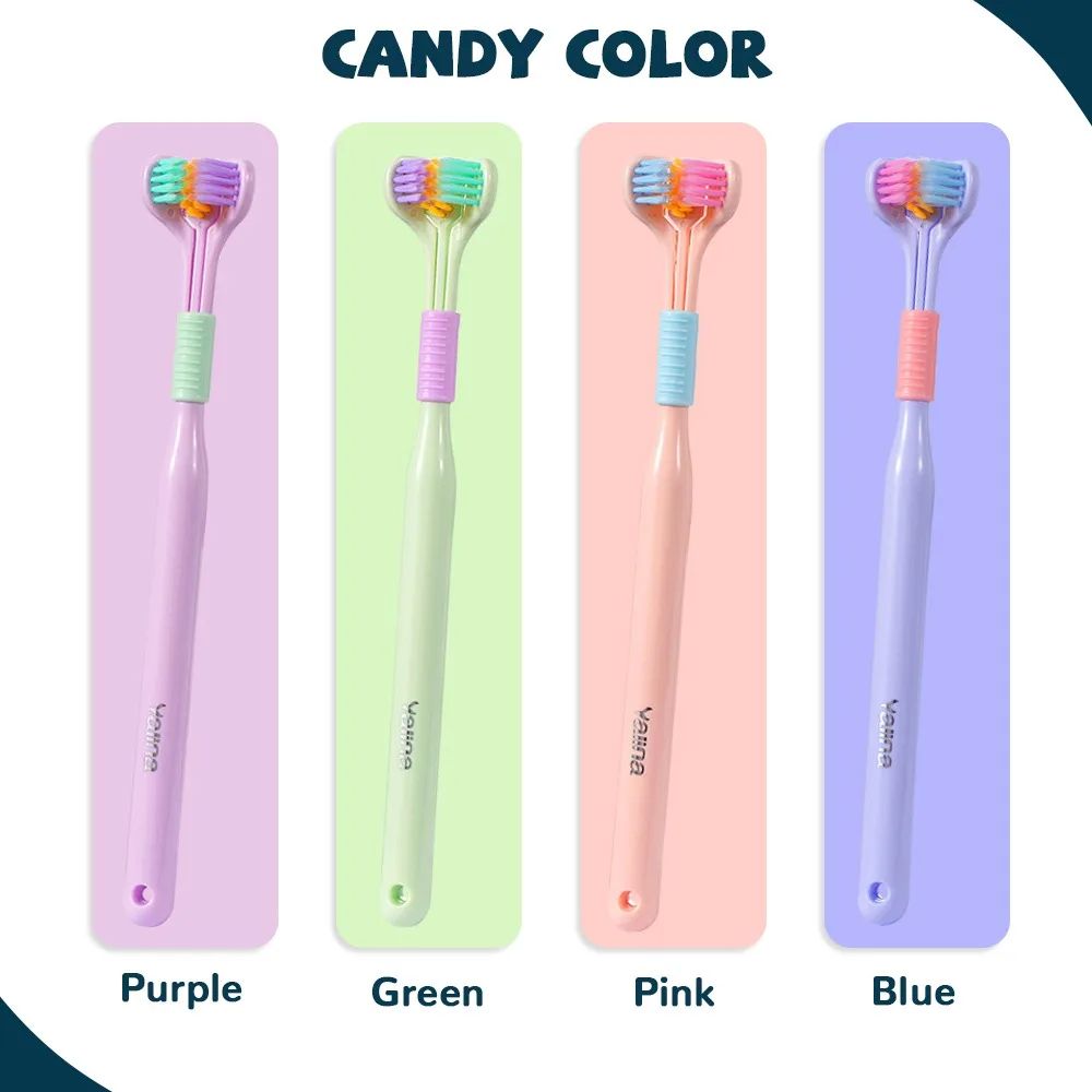 360° 3-in-1 Toothbrush Soft High Quality ,PBT Bristle Teeth brushes
