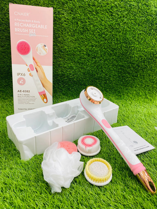 Cnaier 4-in-1 Rechargeable Body Spa Brush Kit