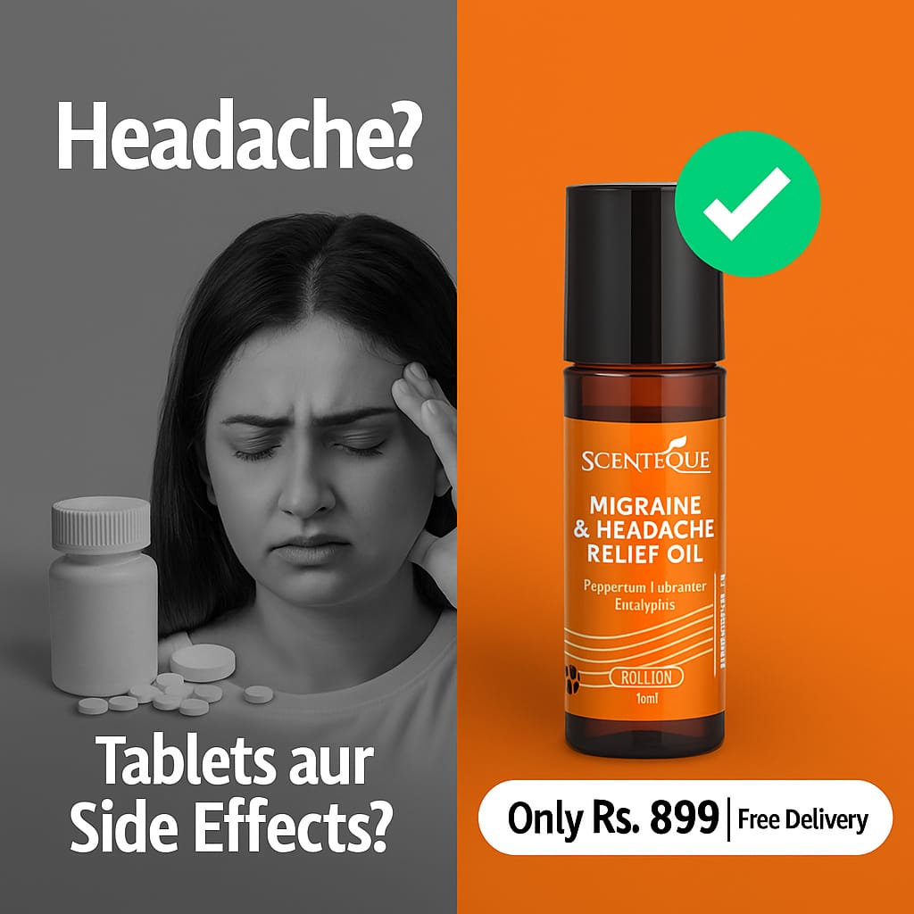 Migraine & Headache Relief Roll-On – 100% Natural Essential Oil Blend