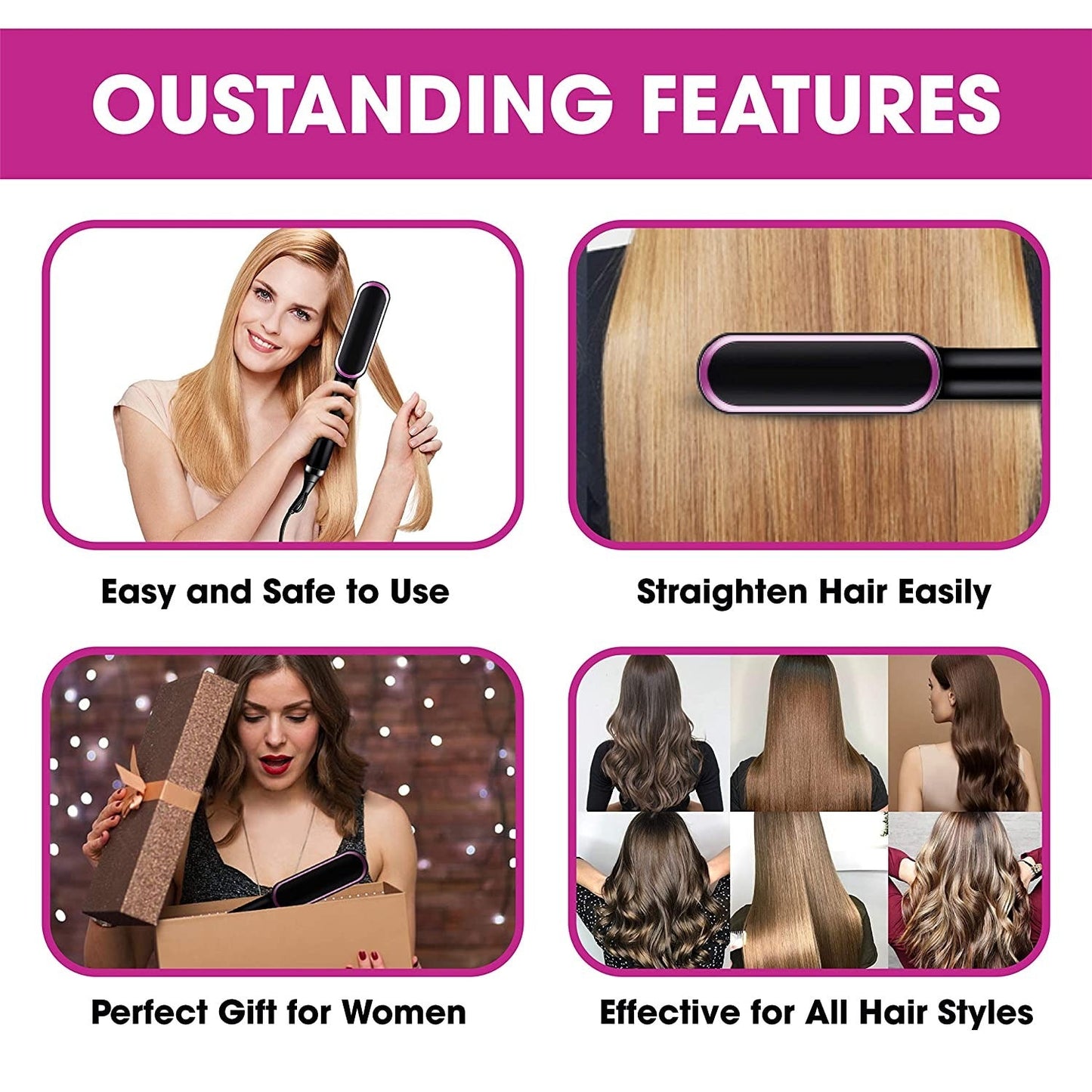 Ionic Straightening Brush: 2-in-1 Innovation