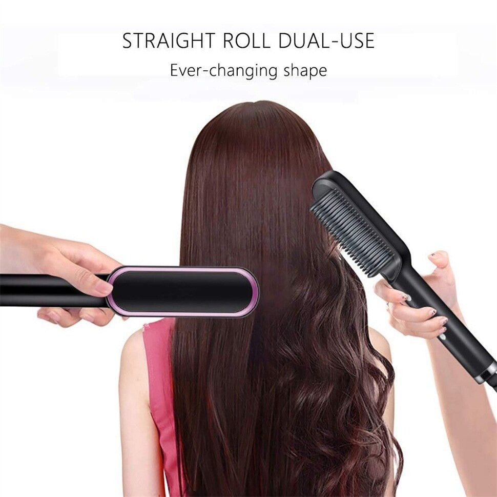 Ionic Straightening Brush: 2-in-1 Innovation